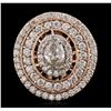 Image 1 : 14KT Rose Gold 1.76ctw Diamond Ring