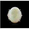 Image 1 : 14KT Yellow Gold 10.32ct Opal and Diamond Ring