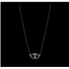 Image 2 : 14KT White Gold 0.25ctw Diamond Pendant With Chain
