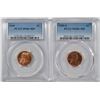Image 1 : 1944 & 1955-S LINCOLN CENTS, PCGS MS-66+ RED