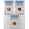 Image 1 : 1955-D , 55-S & 1957-D LINCOLN CENTS, PCGS MS-66 RED