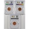 Image 2 : 1955-D , 55-S & 1957-D LINCOLN CENTS, PCGS MS-66 RED