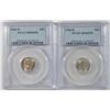 Image 1 : ( 2 ) 1946-D ROOSEVELT DIMES, PCGS MS-66 FULL BANDS
