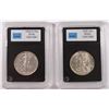 Image 1 : ( 2 ) CCGS GRADED WALKING LIBERTY HALF DOLLARS: 1934-D XF-45 & 1935 MS-62