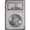 Image 1 : 1896 MORGAN SILVER DOLLAR, NGC MS-63