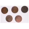 Image 2 : (5) 1856 LARGE CENTS