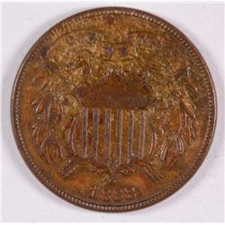 1868 TWO CENT PC AU