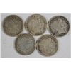 Image 1 : (5) 1911-S BARBER DIMES
