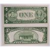 Image 2 : 1934C & 1935E $1/$5 SILVER CERTIFICATES #'s I02708372I/P70611759 CU
