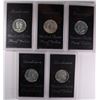 Image 1 : ( 5 )  PROOF 1972 EISENHOWER 40% SILVER DOLLARS IN ORIGINAL MINT PACKAGING