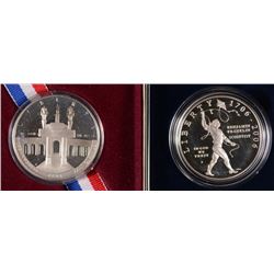 U.S. PROOF COMMEMORATIVES: 1984 OLYMPICS &  2006 FRANKLIN SCIENTIST