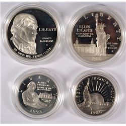 2-PIECE STATUE OF LIBERTY & 2-PIECE 1993 BILL OF RIGHTS COMMEM PROOF SETS