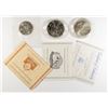 Image 1 : BU COMMEMS 1992 COLUMBUS HALF & 91 USO & MT RUSHMOORE SILVER DOLLARS-BOXES/CERTS