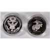 Image 2 : (2) PROOF COMMEM SILVER DOLLARS: 2005 MARINES & 2008 BALD EAGLE ORIG BOXES COA