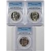 Image 1 : ( 3 ) 1970-D KENNEDY HALF DOLLAR, PCGS MS-64  KEY DATE