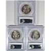 Image 2 : ( 3 ) 1970-D KENNEDY HALF DOLLAR, PCGS MS-64  KEY DATE