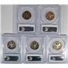 Image 2 : (5) WASHINGTON QUARTERS ALL PCGS PR-69 DCAM 1982-S, 83-S, 84-S, 85-S, 86-S