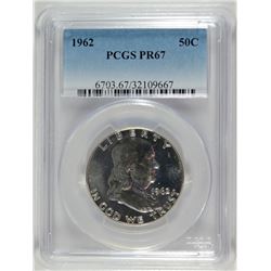 1962 FRANKLIN HALF DOLLAR, PCGS PROOF-67
