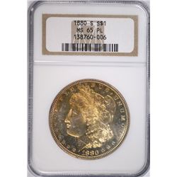 1880-S MORGAN SILVER DOLLAR, NGC MS-65 PL