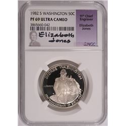 1982-S PROOF WASHINGTON COMMEN HALF DOLLAR NGC PF-69 UC (11TH CHIEF ENGRAVER