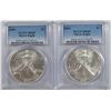 Image 1 : 2003 & 2004 AMERICAN SILVER EAGLES, PCGS MS-69