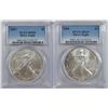 Image 1 : 2006 & 2007 AMERICAN SILVER EAGLES, PCGS MS-69
