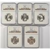 Image 1 : ( 5 ) 1946-S WASHINGTON QUARTERS, NGC MS-65