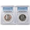 Image 1 : 1961 & 62 FRANKLIN HALF DOLLARS, PCGS PR-64