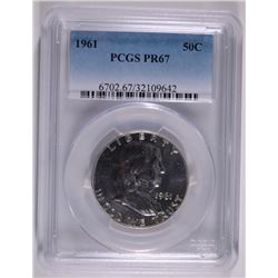 1961 FRANKLIN HALF DOLLAR, PCGS PR-67