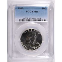 1962 FRANKLIN HALF DOLLAR, PCGS PR-67
