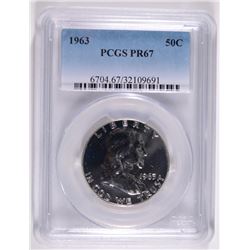 1963 FRANKLIN HALF DOLLAR, PCGS PR-67