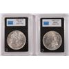 Image 1 : ( 2 ) CCGS GRADED MORGAN DOLLARS: 1880-O AU-58 & 1883-O MS-63