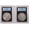 Image 2 : ( 2 ) CCGS GRADED MORGAN DOLLARS: 1880-O AU-58 & 1883-O MS-63