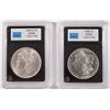 Image 1 : ( 2 ) CCGS MS-62 GRADED MORGAN DOLLARS: 1884-O & 1886