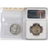 Image 2 : 2-1953 CANADIAN HALF DOLLARS SMALL DATE NO SHOULDER FOLD: NGC MS-62 & ICCS MS-62