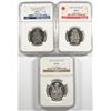Image 1 : NGC GRADED CANADIAN HALF DOLLARS: 1966 PL-66, 07 MS-67 & 2013 MS-67 1st RELEASES