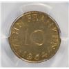 Image 3 : 1954 SAARLAND 10 FRANKEN, PCGS MS-66 RARE!!