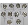 Image 1 : (10) CH BU 1954-S WASHINGTON QUARTERS