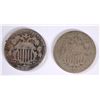 Image 1 : 1868 & 1873 SHIELD NICKELS