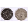 Image 2 : 1868 & 1873 SHIELD NICKELS