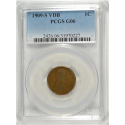 1909-S VDB LINCOLN CENT PCGS GOOD-6