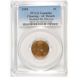 1955 DDO LINCOLN CENT PCGS AU DETAILS