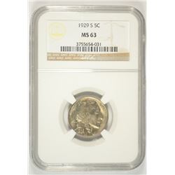 1929-S BUFFALO NICKEL NGC MS-63