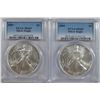 Image 1 : 2004 & 2005 AMERICAN SILVER EAGLES, PCGS MS-69