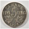 Image 1 : 1924 CANADIAN NICKEL, CHOICE BU