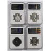 Image 2 : NGC GRADED CANADIAN HALF DOLLARS: 1962 PL-66, 63 PL-64, 64 PL-65 CAMEO, 67 SP-65