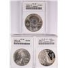 ( 3 ) ANACS GRADED COMMEM SILVER DOLLARS: