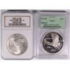 Image 1 : 1994 P.O.W. COMMEM SILVER DOLLAR, PCGS PR-67 & 94 WOMEN IN MILITARY, NGC MS-69