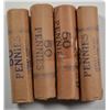 LOT OF ( 4 ) OLD BANK WRAPPED ROLLS OF 1952-D LINCOLN CENTS