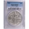 2005 AMERICAN SILVER EAGLE, PCGS MS-70 RARE LISTS IN PCGS PRICE GUIDE AT $700.00